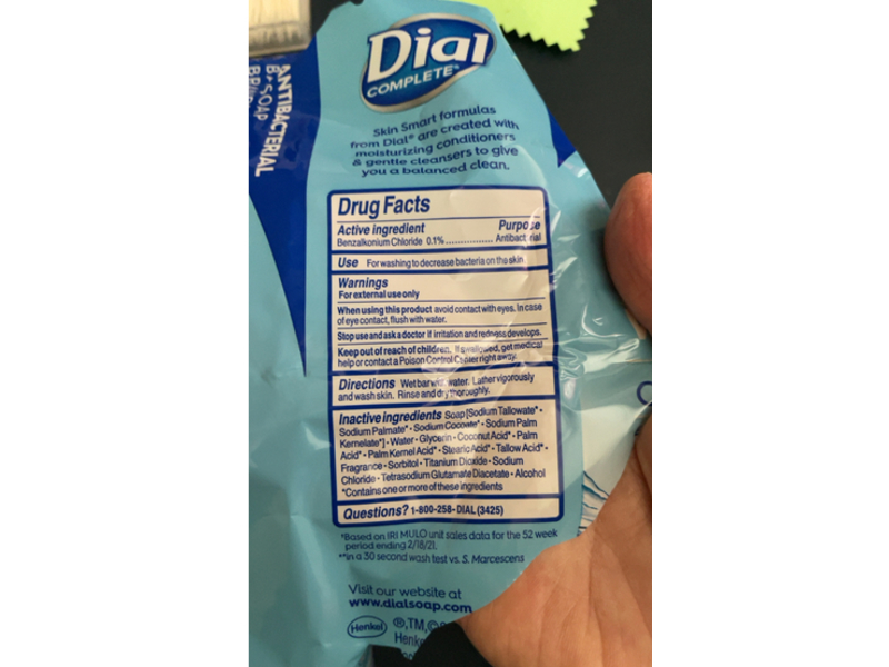 Dial Antibacterial Bar Soap, Spring Water, 48 oz/1.35 kg, 12 Count