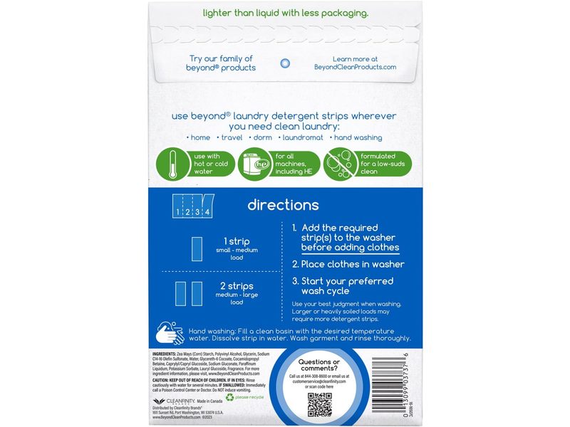 Beyond Laundry Detergent Strips, Fresh Linen, 32 Count