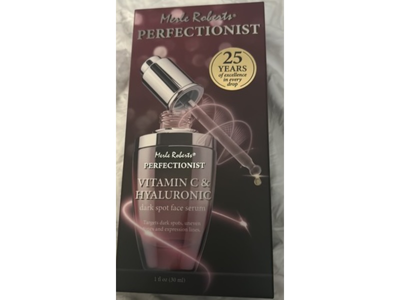 Merle Roberts Perfectionist Dark Spot Face Serum, Vitamin C & Hyaluronic, 1 fl oz/30 mL