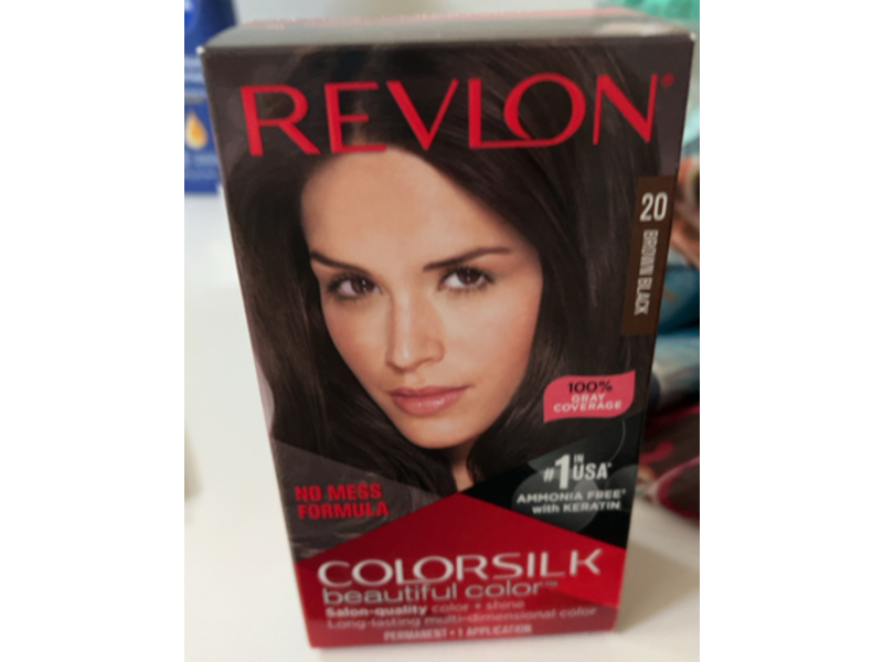 Revlon Colorsilk Beautiful Color Long - Lasting Multi - Dimensional Color, 20 Brown Black, 4.4 fl oz/130 mL, 1 Application