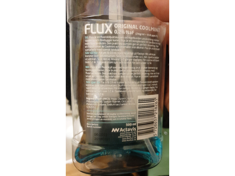 Flux, Original, Cool Mint, 500 mL