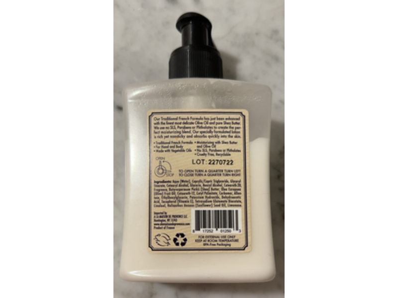 A La Maison Provence Hand & Body Lotion, French Lavender, 10 fl oz/300 mL