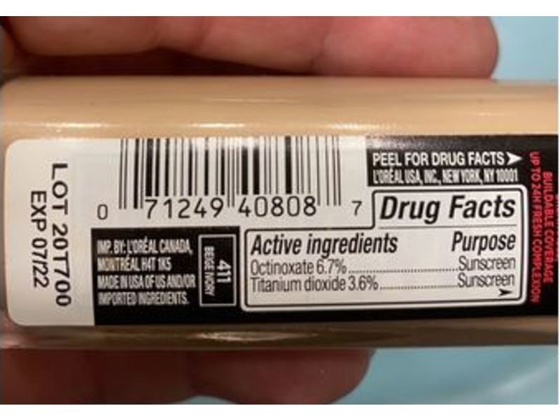 L'Oreal Paris Infallible Up to 24 Hour Fresh Wear Foundation, 411 Beige Ivory, 1 fl oz/30 mL