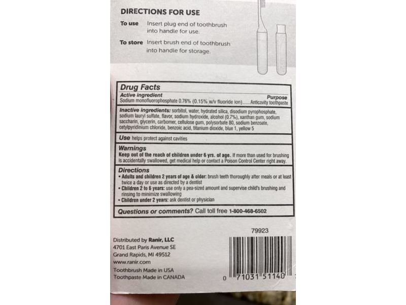 Smilepro Toothbrush + Toothpaste Travel Kit