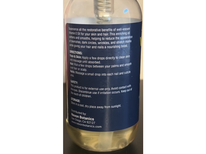 Nexon Botanics 100% Pure & Natural Vitamin E Oil, 8 fl oz/236 mL