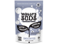 Molly's Suds Dishwasher Powder, Unscented, 79 oz/2.23 Kg, 120 Loads - thumbnail 1
