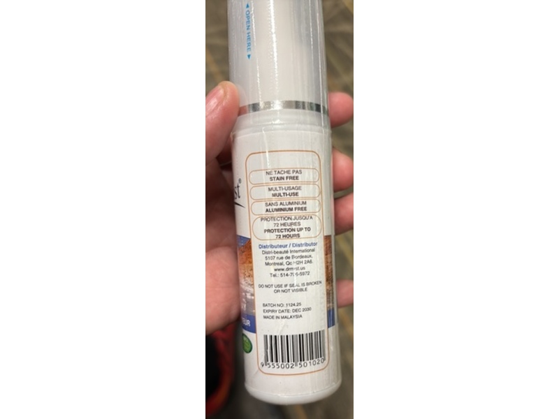 Dr. Mist Deodorant Spray, Unscented, 2.53 fl oz/75 mL