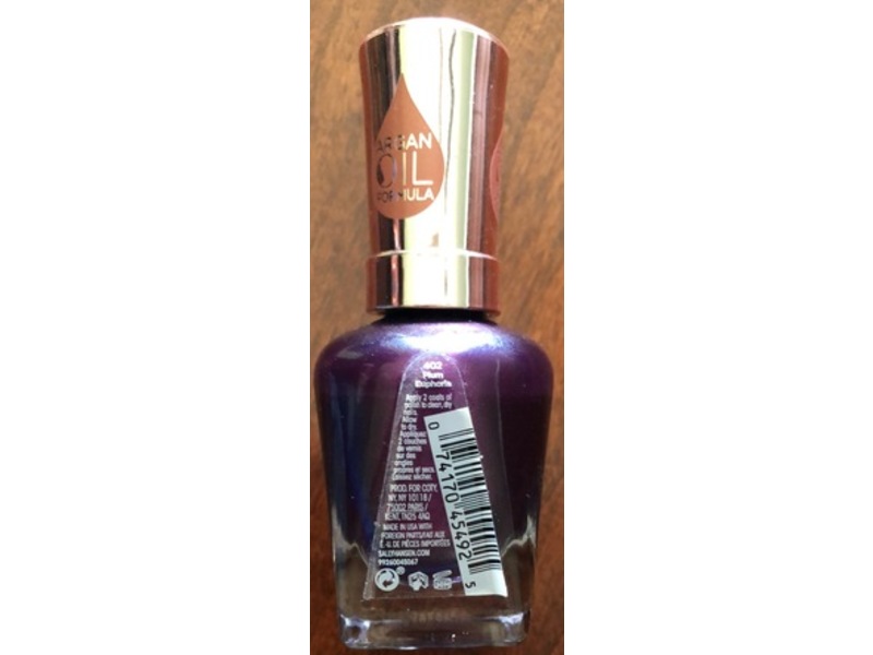 Sally Hansen Color Therapy Nail Polish, 402 Plum Euphoria, 0.5 fl oz/14.7 mL