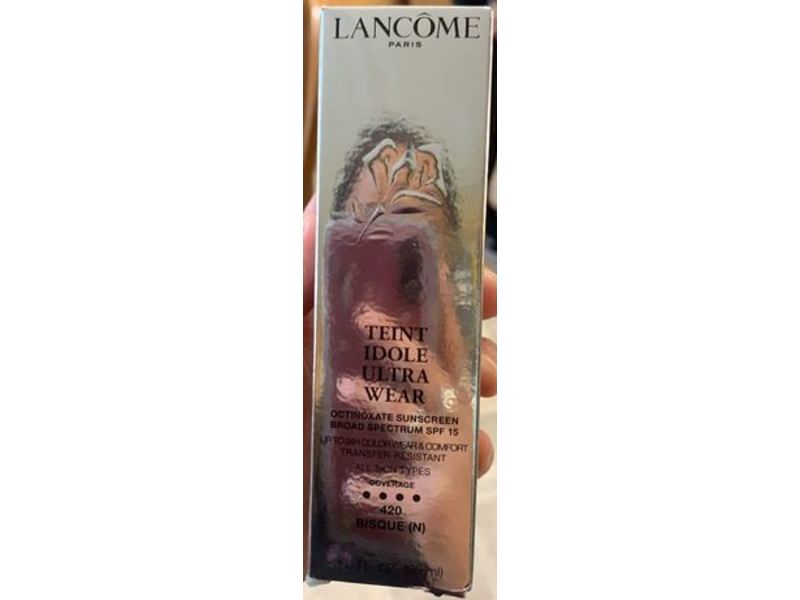 Lancome Paris Teint Idole Ultra Wear, SPF 15, 420 Bisque (N), 1 fl oz/30 mL