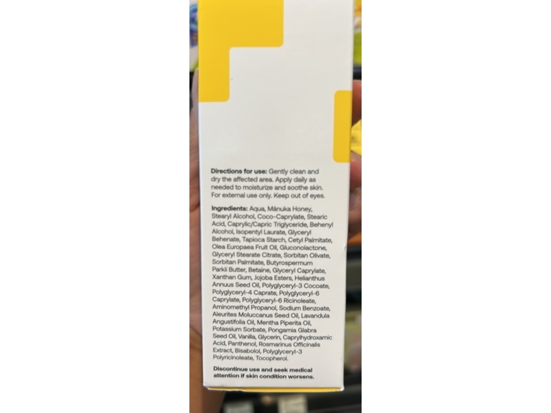 First Honey Skin Therapy Cream Soothing Multi-Purpose Balm, Manuka Honey, 3.5 oz/100 g