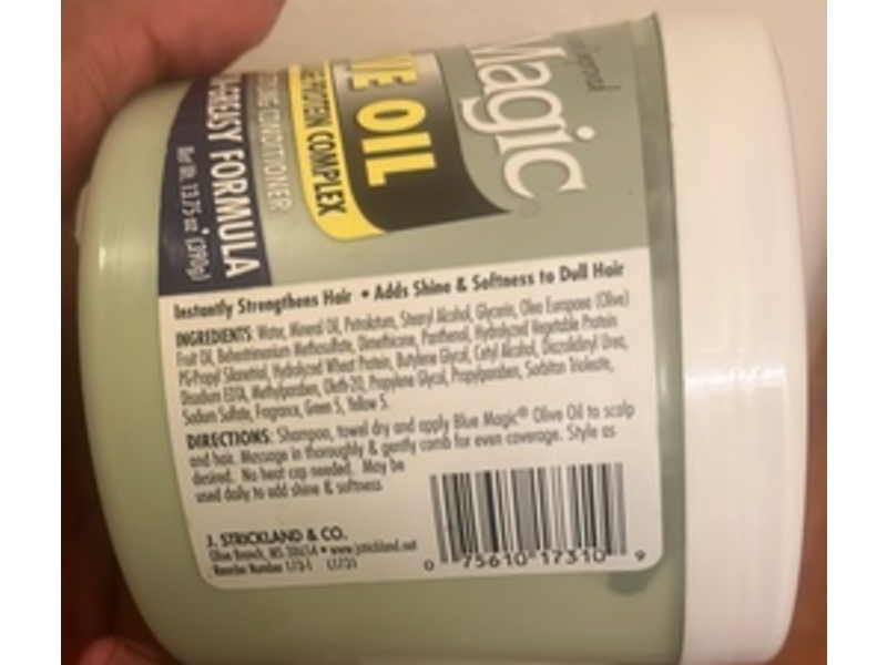 Blue Magic Leave-In Styling Conditioner, Olive Oil, 13.75 oz/390 g