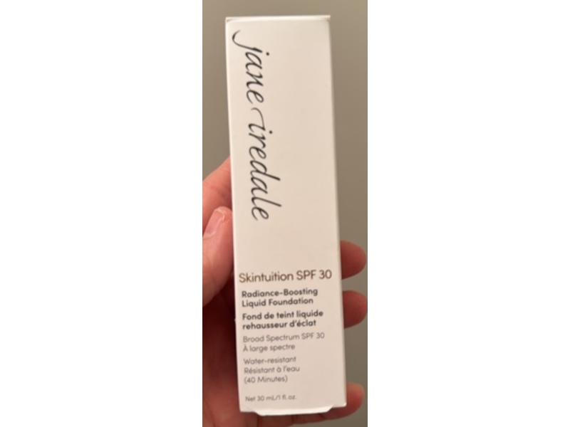 Jane Iredale Skintuition Radiance-Boosting Liquid Foundation, SPF 30, 30 Light Medium, 1 fl oz/30 mL