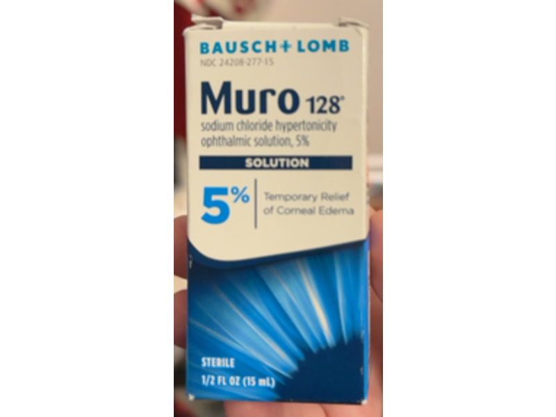 Bausch + Lomb Muro 128 Corneal Edema Relief Opthalmic Solution, 1/2 fl oz/15 mL