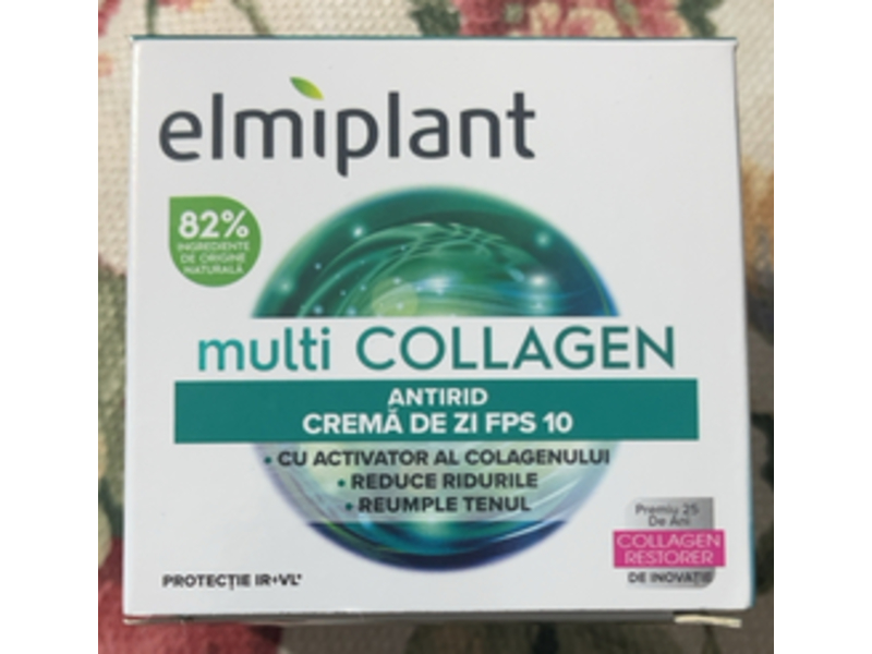 Elmiplant Multi Collagen Anti-Wrinkle Day Cream, SPF 10, 50 mL