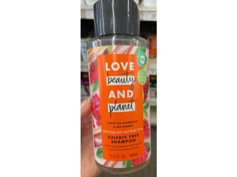 Love Beauty And Planet Sulfate Free Shampoo, Black Tea Kombucha & Red Ginger, 13.5 fl oz/400 mL