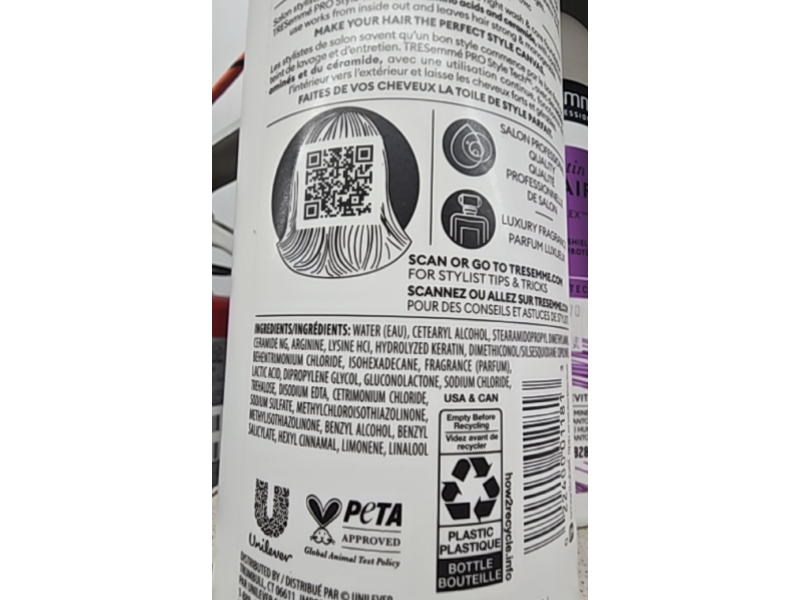 TreSemme Bond Plex Prostyletech Keratin Repair Conditioner, 28 fl oz/828 mL