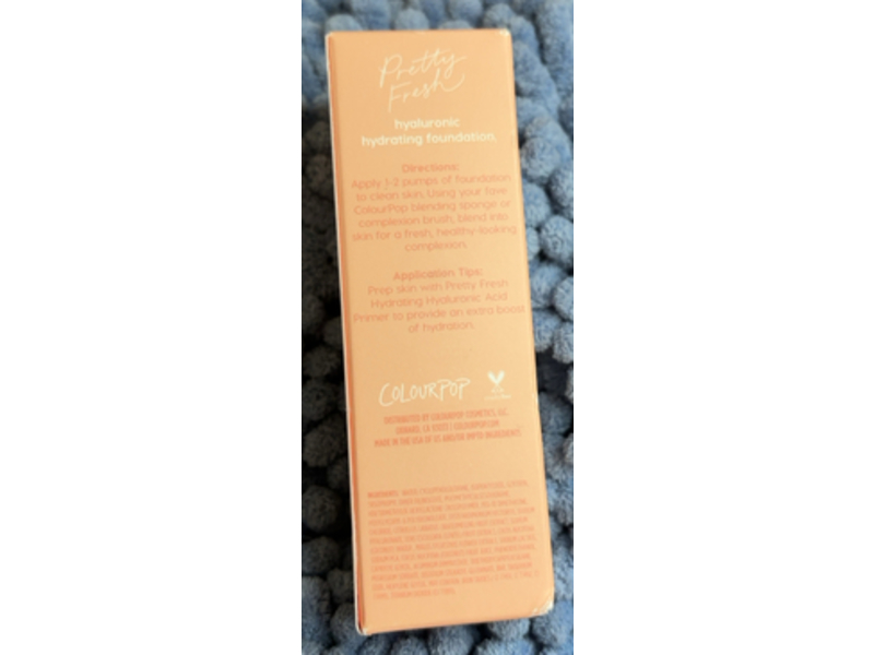 Colourpop Pretty Fresh Hydrating Foundation, Fair 10N, 1.00 fl oz/30.0 mL