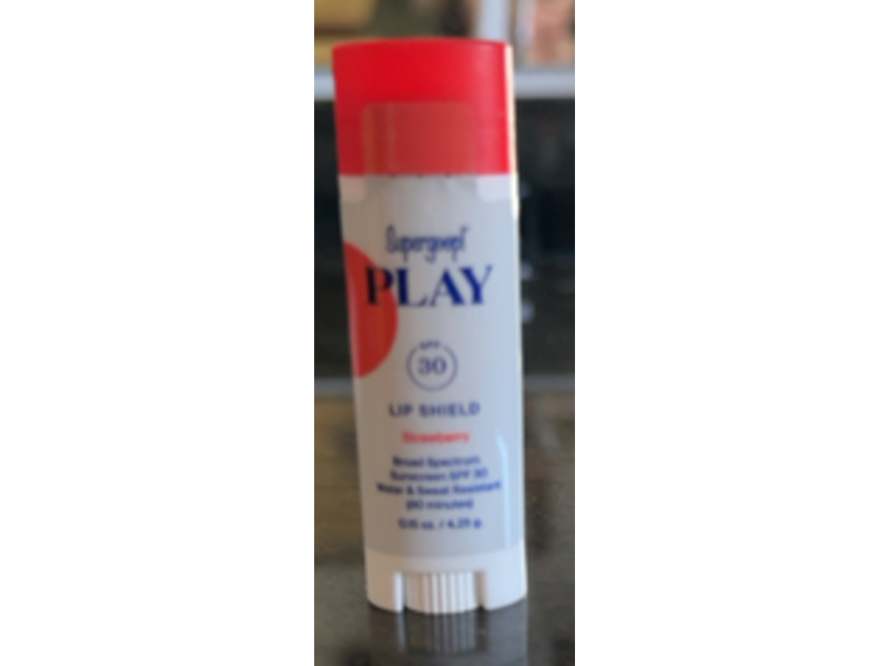 Supergoop! Play Lip Shield, SPF 30, Strawberry, 0.15 oz/4.25 g, Pack Of 3
