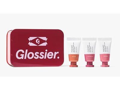 Glossier Mini Cloud Paint Blush Trio, Crimson, Glisten & Afterglow, 0.13 fl oz/4 mL