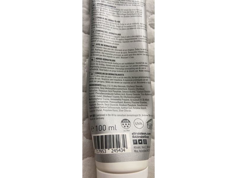 Altruist Dermatologist Sunscreen, SPF 50, 100 ml, Pack Of 2