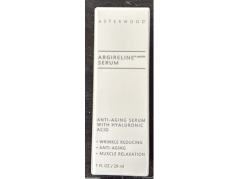 Asterwood Argireline Peptide Anti-Aging Serum, Hyaluronic Acid, 1 fl oz/29 mL