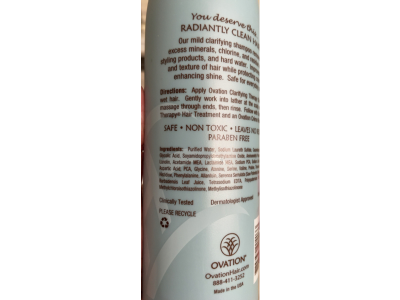 Ovation Clarifying Shampoo, 12 fl oz/354.8 mL