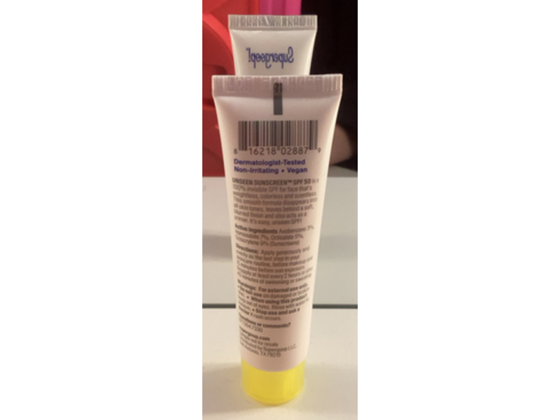 Supergoop! Unseen Sunscreen, SPF 50 PA+++, 0.34 fl oz/10 mL