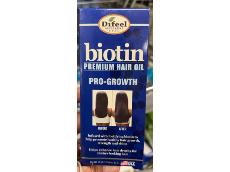 Difeel Premium Biotin Hair Oil, 2.5 fl oz/75 mL