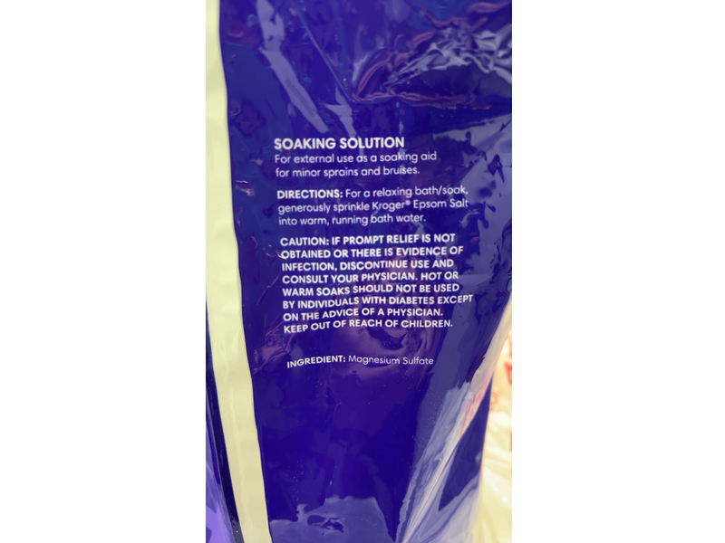 Kroger Epsom Salt, 1.81 kg