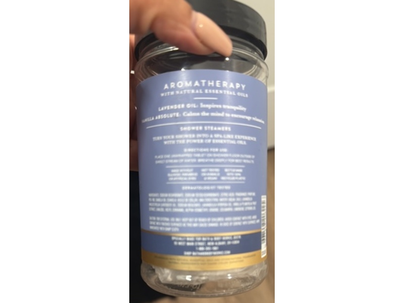 Bath & Body Works Aromatherapy Shower Steamer Tablets, Lavender + Vanilla, 4.8 oz/136 g, 6 Count