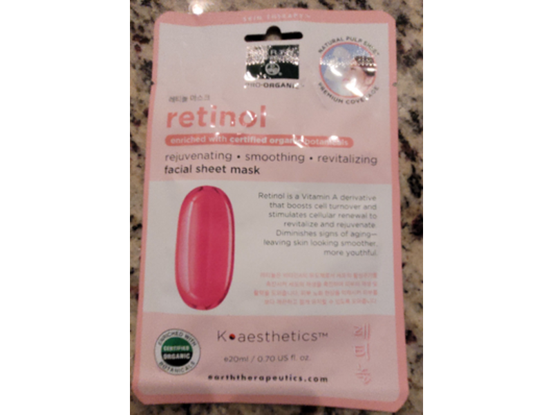 Retinol Facial Sheet Mask, 0.70 fl oz/20 mL