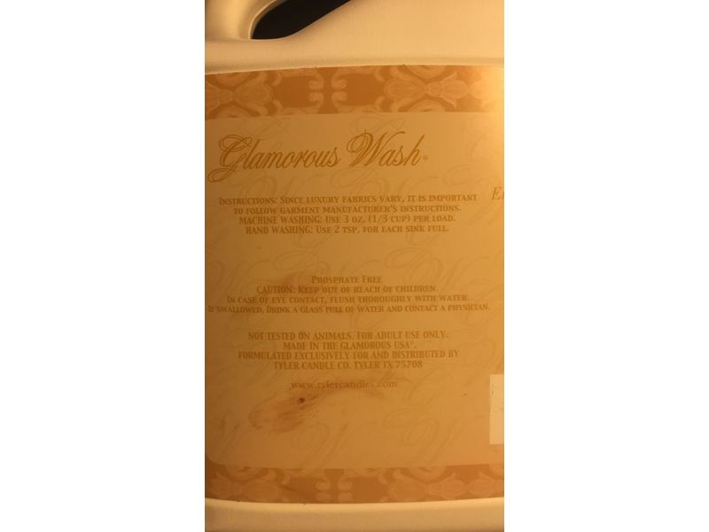 Tyler Candle Company Glamorous Wash Fine Laundry Detergent, Diva, 128 oz/3.78 L