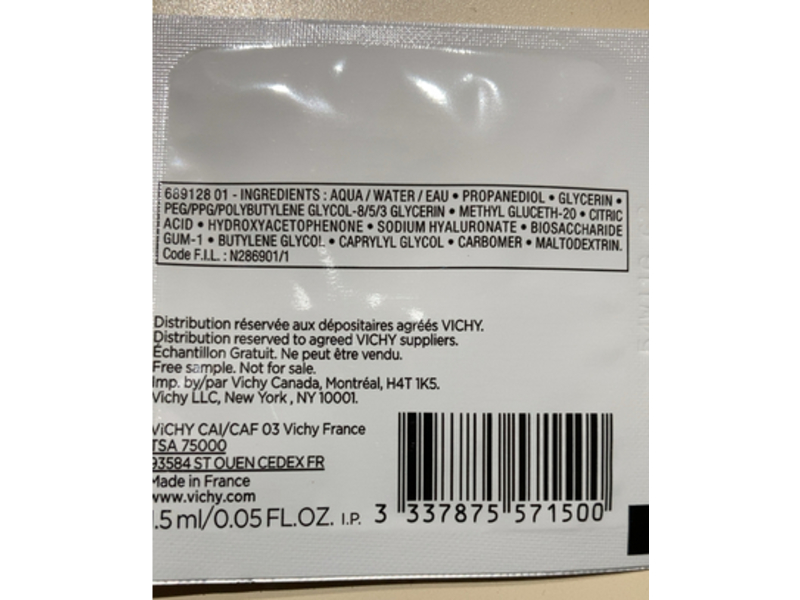 Vichy Laboratories Fortifying & Plumping Daily Booster, Mineral 89, 0.05 fl oz/1.5 mL