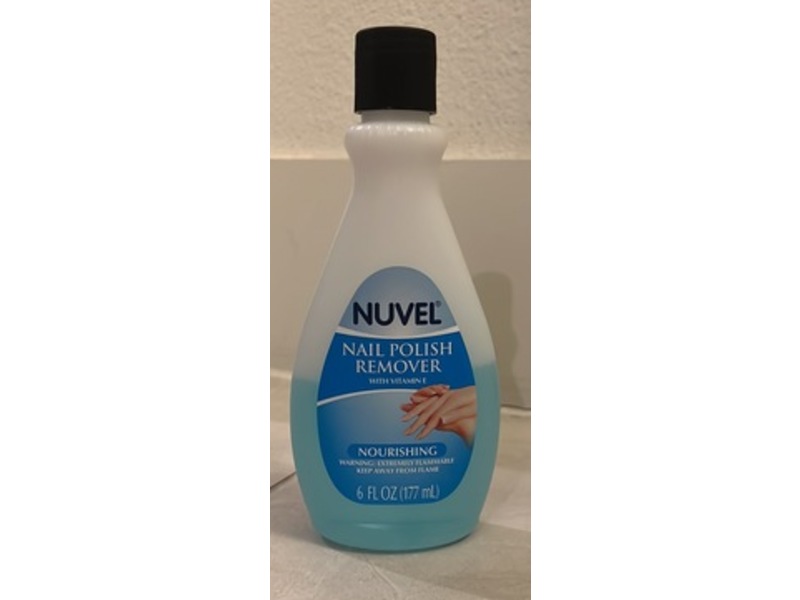 Nuvel Nail Polish Remover, Vitamin E, 6 fl oz/177 mL