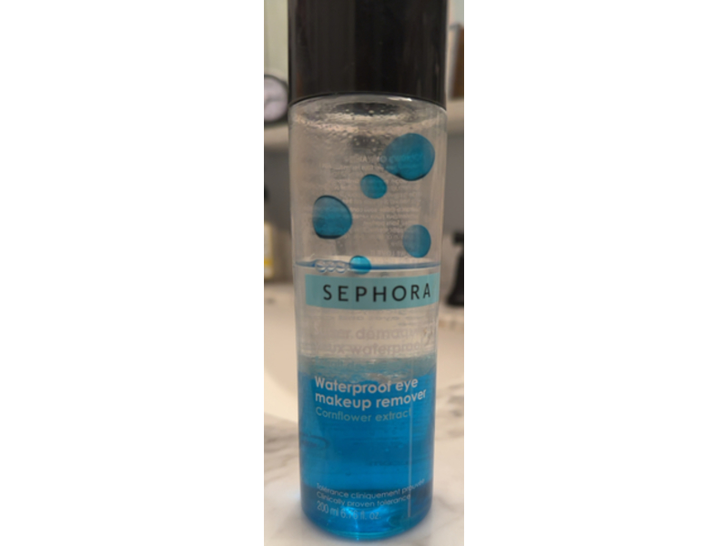 Sephora Waterpoof Eye Makeup Remover, Cornflower Extract, 6.76 fl oz/200 mL