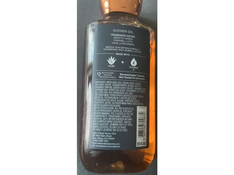 Bath & Body Works Shower Gel, Midnight Amber Glow, Aloe + Vitamin E, 10 fl oz/295 mL