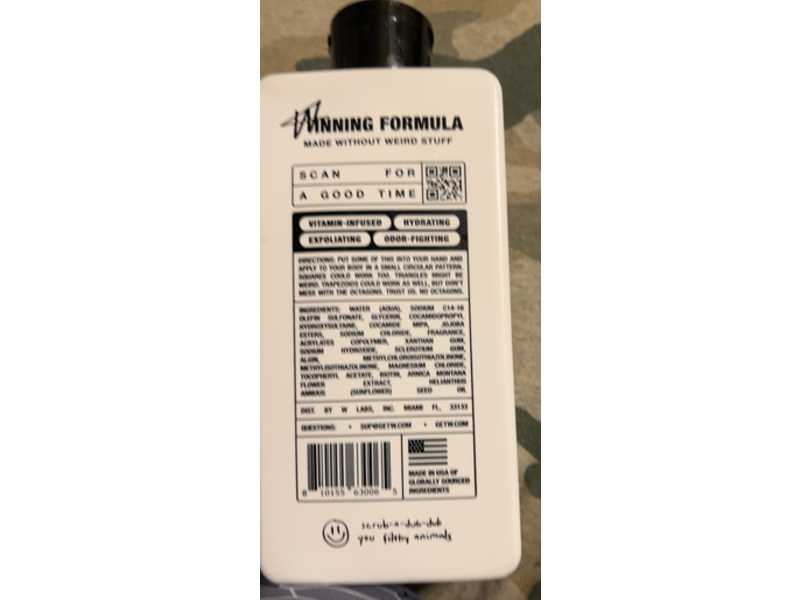 W Vitamin-Infused Body Wash, Fresh Ice, 18.0 fl oz/532 mL