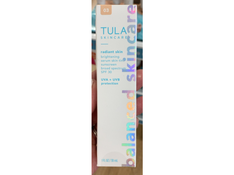 Tula Skin Care Radiant Skin Brightening Sunscreen Serum, 03, SPF 30, 1 fl oz/30 mL