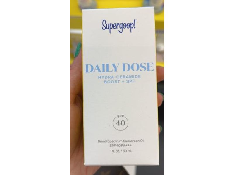 Supergoop! Daily Dose Hydra-Ceramide Sunscreen Oil, SPF 40, PA+++, 1 fl oz/30 mL