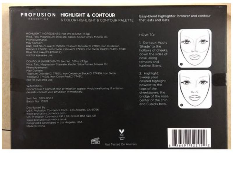 Profusion Cosmetics Highlight & Contour Palette, Studio Icon Collection, 0.62 oz/17.5 g