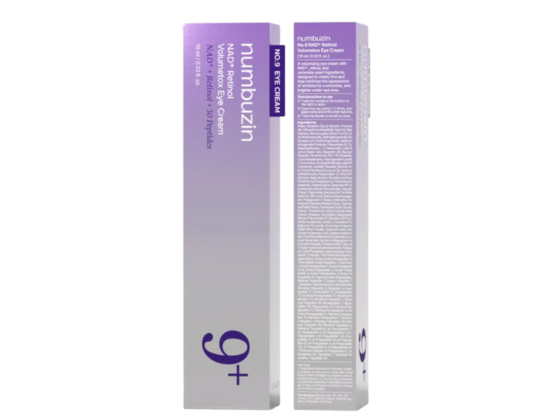 Numbuzin NAD+ Retinol Eye Cream, No.9, 0.33 fl oz/10 mL