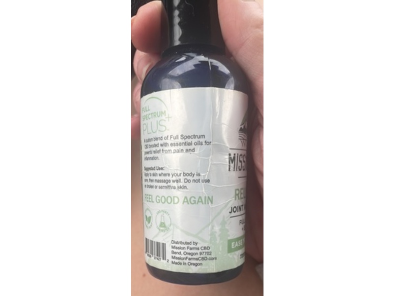 Mission Farms CBD Relieve CBD Joint & Muscle Gel, 4 fl oz