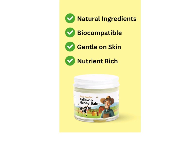 Based Supplies Tallow & Honey Balm, 2 0z