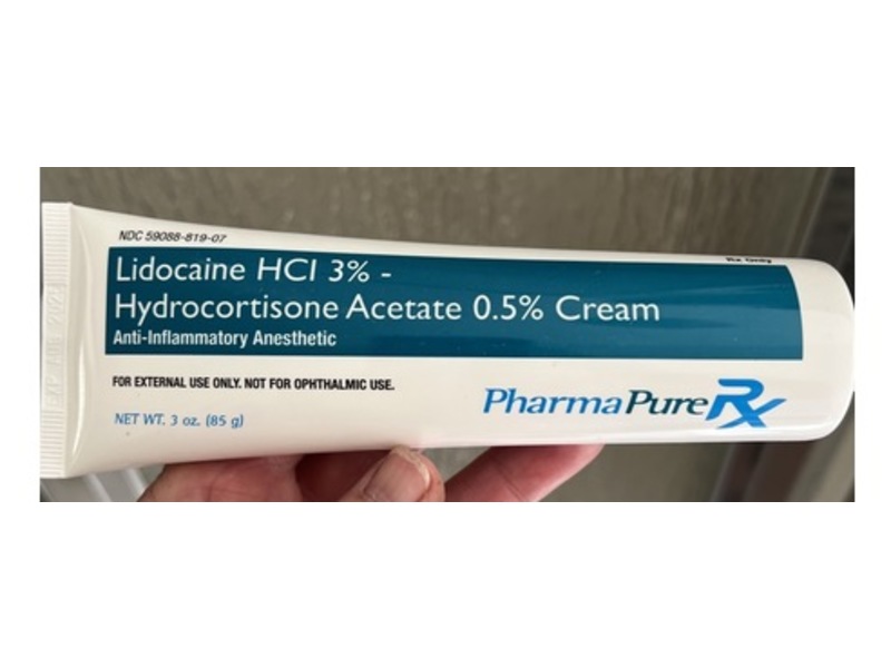 Lidocaine HCI 3% - Hydrocortisone Acetate 0.5% cream, 3 oz/85 g, Pharma PureRx (Rx)