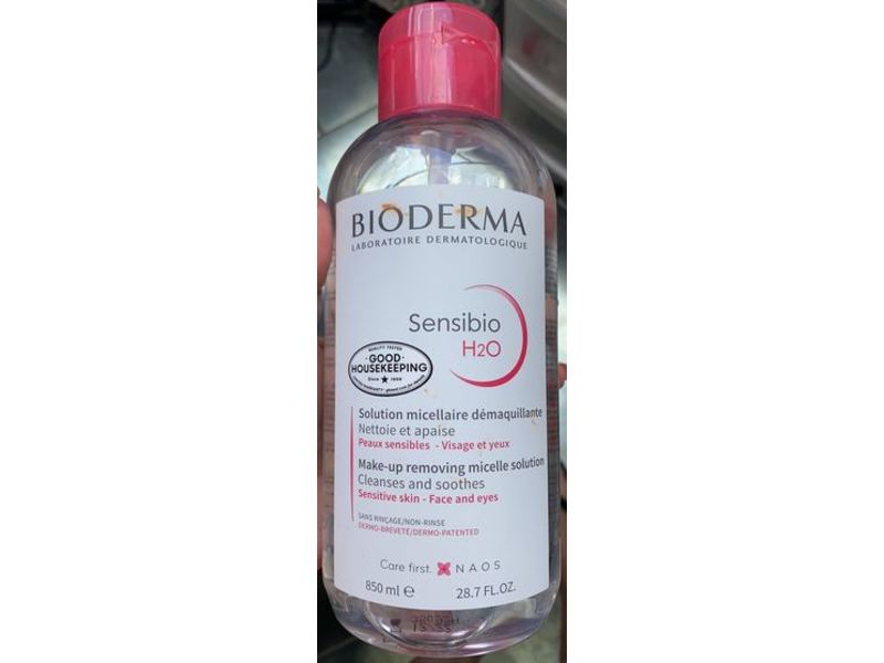 Bioderma Sensibio H2O Make-Up Removing Micelle Solution, Sensitive Skin, 28.7 fl oz/850 mL