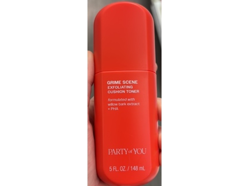 Party Of You Grime Scene Exfoliating Cushion Toner, Willow Bark Extract + PHA, 5 fl oz/148 mL