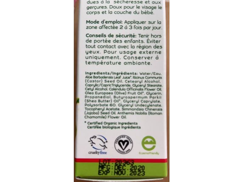 Aleva Naturals First Rescue Skin Cream, Calendula + Aloe Vera + Shea Butter, 1.7 fl oz/50 mL