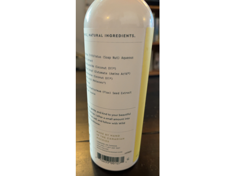 Rocky Mountain Soap Wild Kindness Shampoo, Plant-Based Aminos + Soap Nut & Canadian Flax Seed