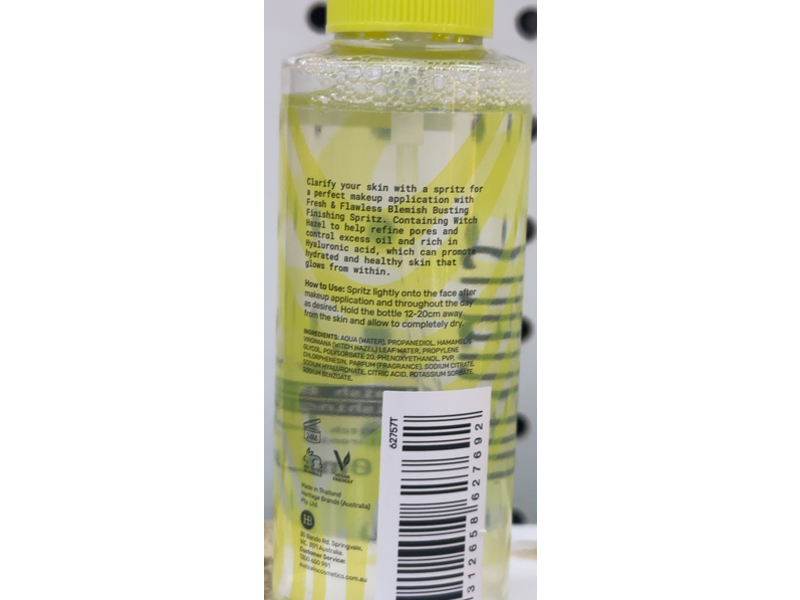 Australis Fresh & Flawless Blemish Buster Finishing Spritz, Witch Hazel & Hyaluronic Acid, 110 mL