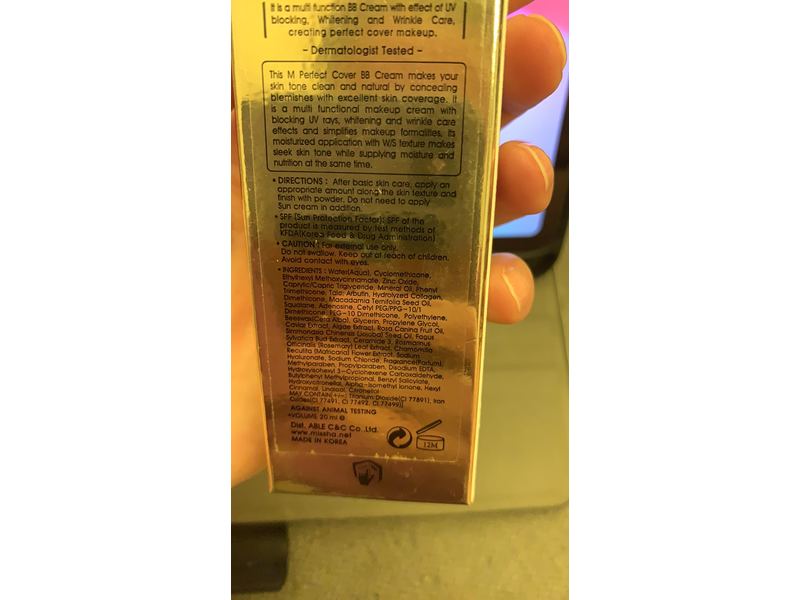 MISSHA M PERFECT COVER BB CREAM #21 SPF 42 PA+++ 50ml-